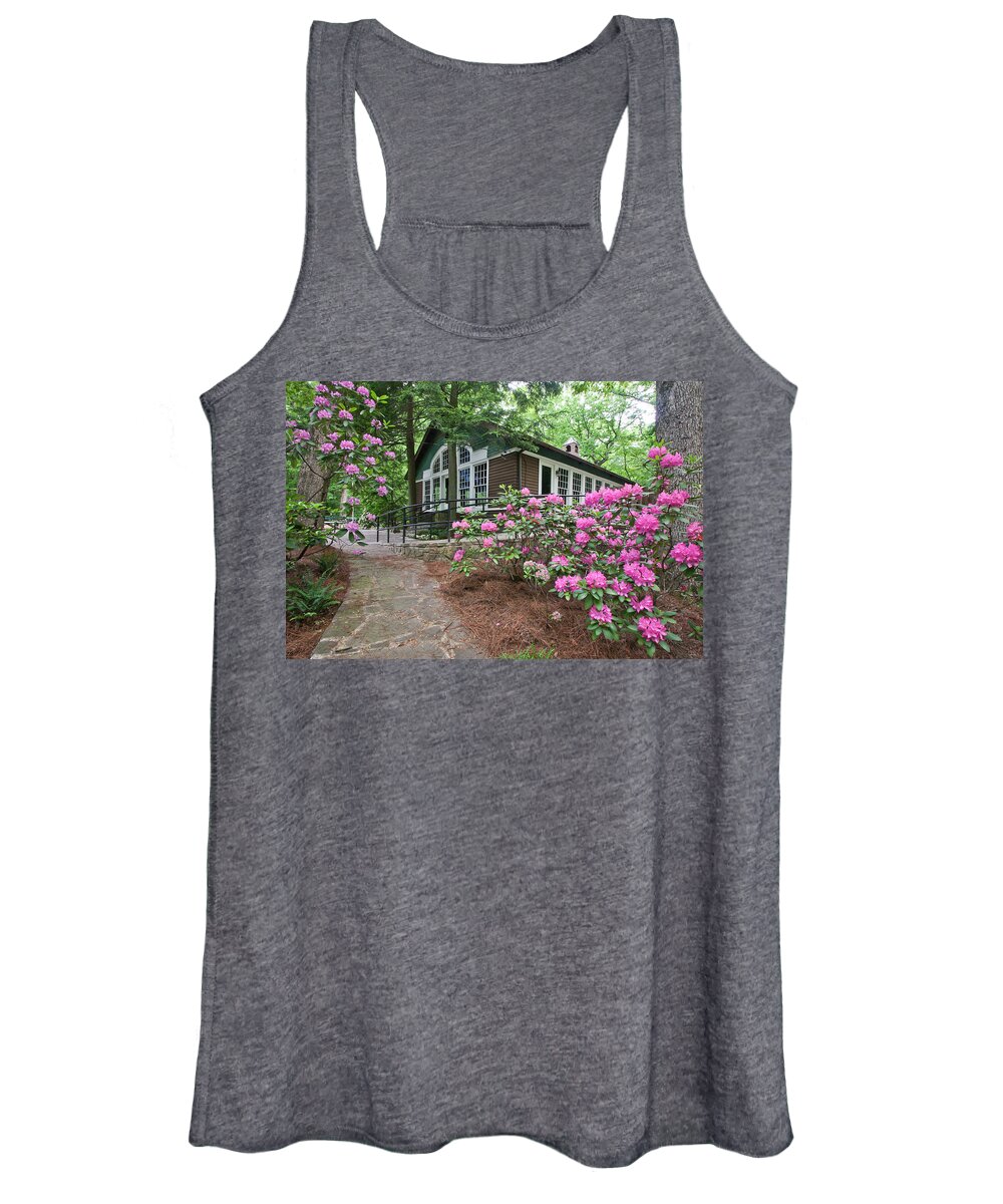Church Women's Tank Top featuring the photograph Little Brown Church in Spring by Tom and Pat Cory