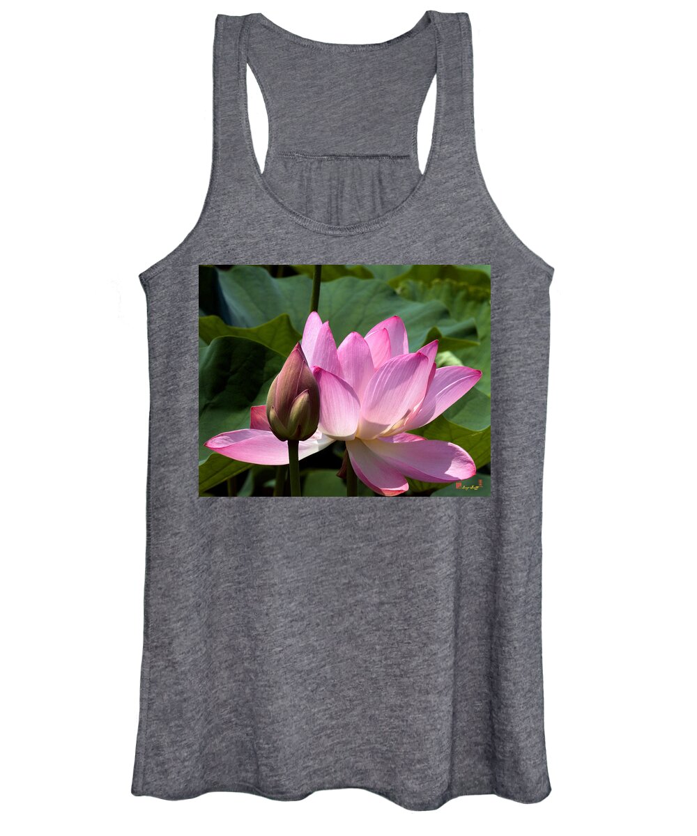 Nature Women's Tank Top featuring the photograph Lotus Bud--Here Is How You Do It DL065 by Gerry Gantt
