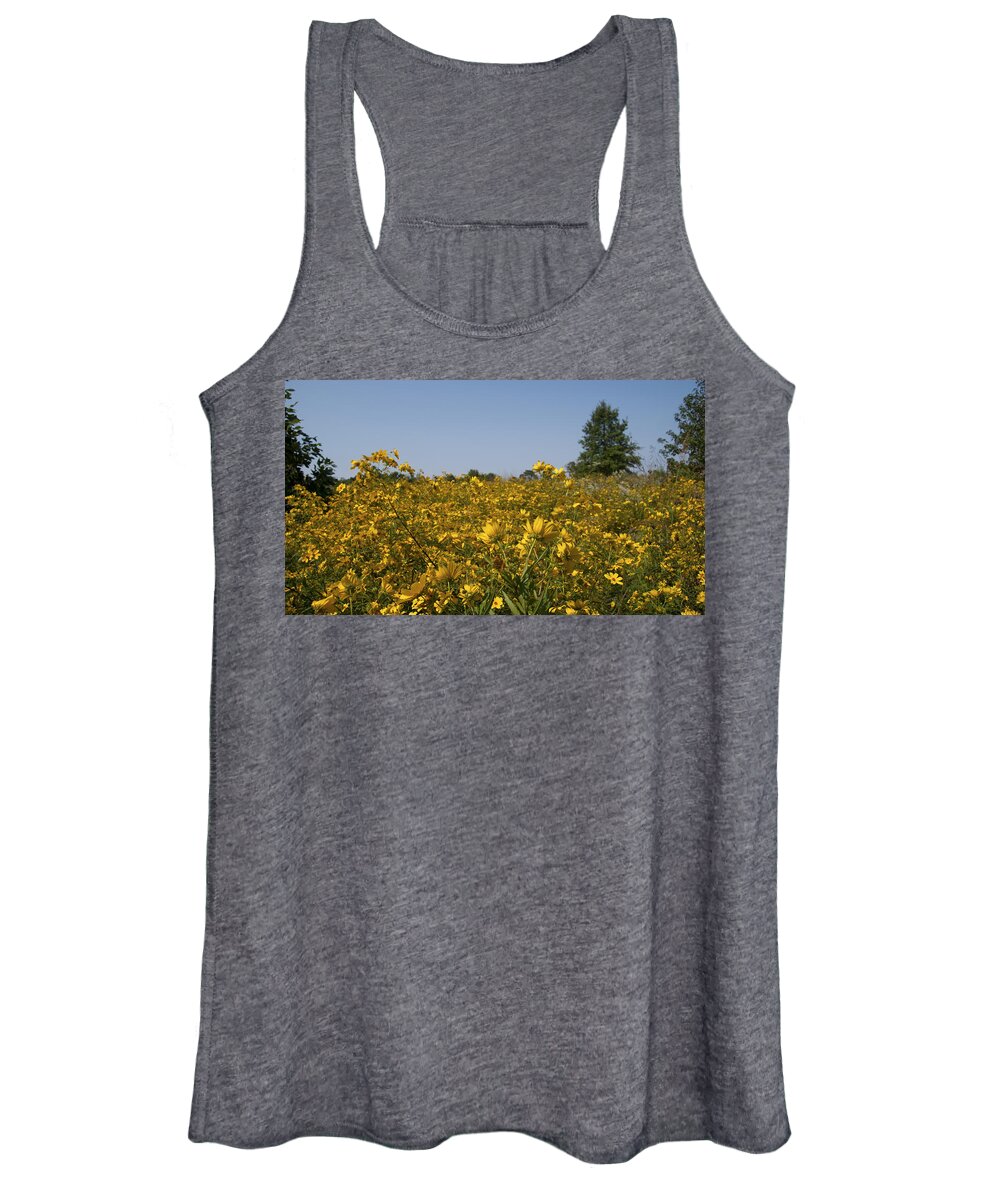 Landscape Women's Tank Top featuring the photograph Meadow at Terapin Park by Charles Kraus