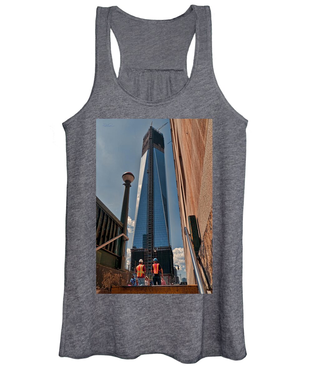 World Trade Women's Tank Top featuring the photograph One WTC First Look by S Paul Sahm