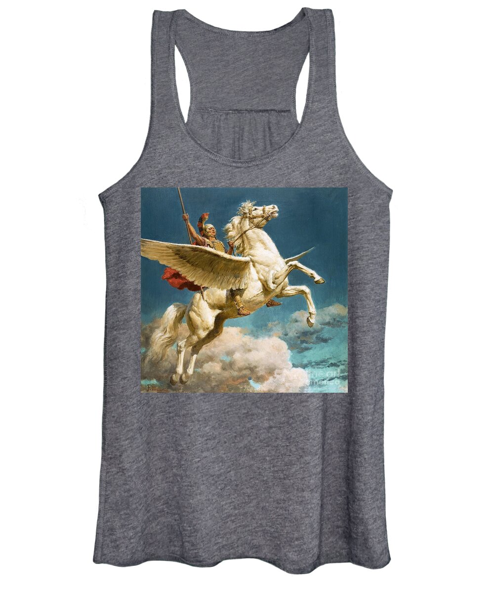 Pegasus Women's Tank Top featuring the painting Pegasus The Winged Horse by Fortunino Matania