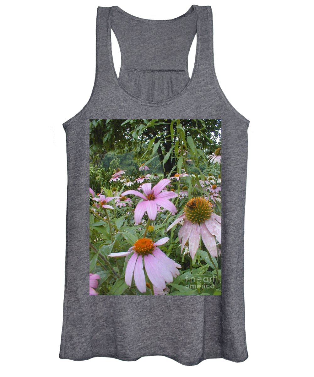 Flowers Women's Tank Top featuring the photograph Purple Coneflowers by Vonda Lawson-Rosa