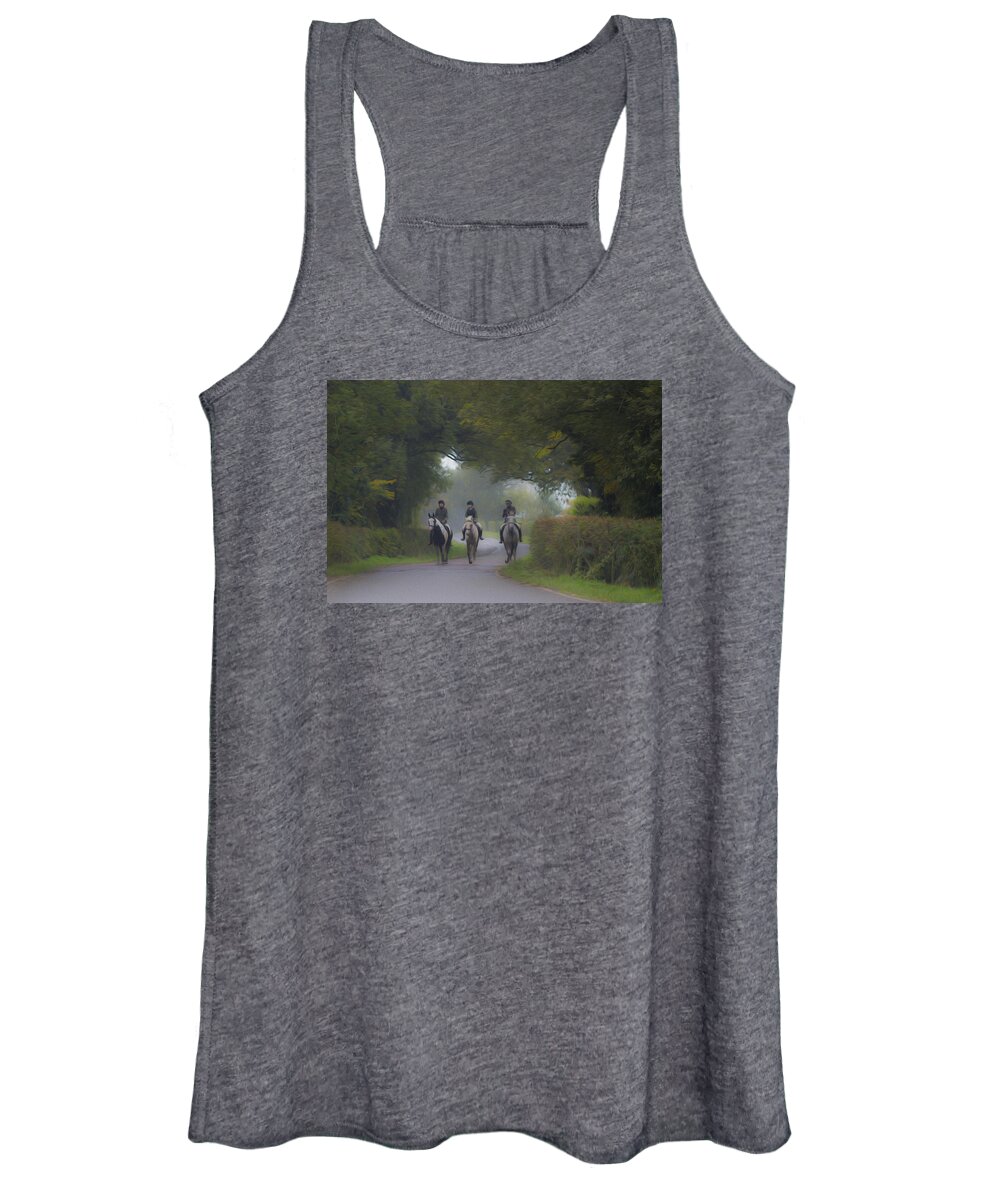 Clare Bambers Women's Tank Top featuring the photograph Riding in Tandem by Clare Bambers