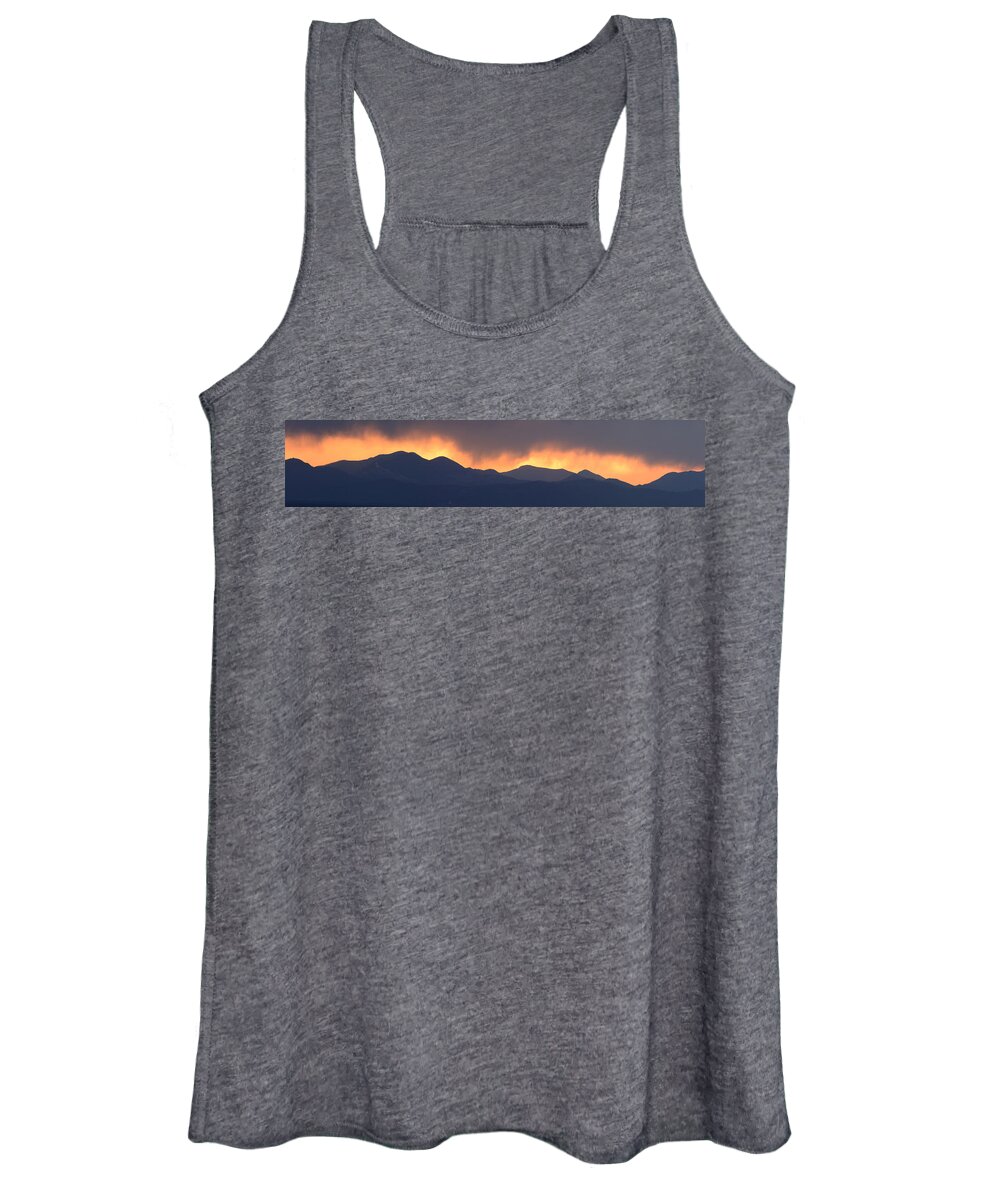 Sunset Women's Tank Top featuring the photograph Stormy sunset by Ian Middleton
