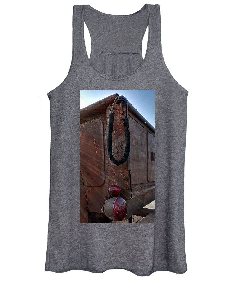 Old Women's Tank Top featuring the photograph Sunshine on Rust by Al Griffin