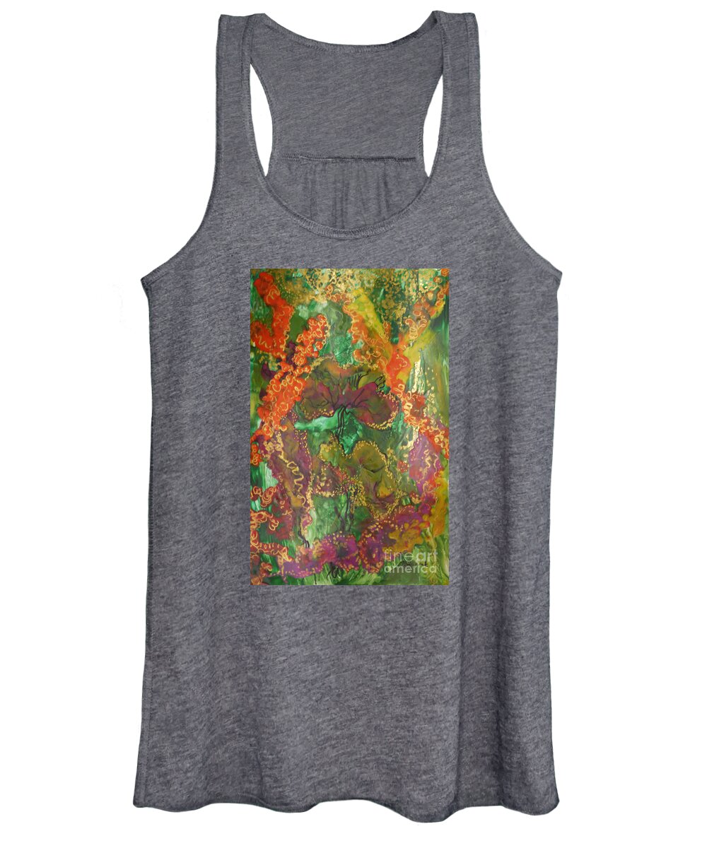 Garden Women's Tank Top featuring the painting Taking in the Good by Heather Hennick