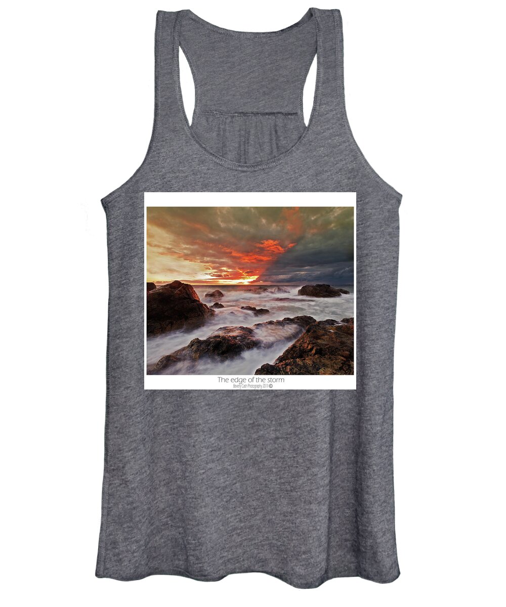 Seascape Women's Tank Top featuring the photograph The edge of the storm by B Cash