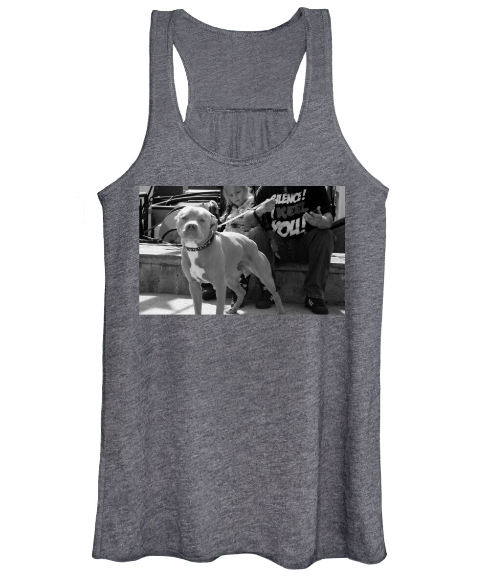 Staffordshire Bull Terrier Women's Tank Top featuring the photograph The Pit by Marysue Ryan