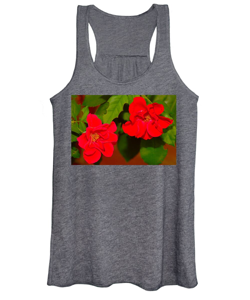 Blossoms Women's Tank Top featuring the photograph Two Blossoms by John Bennett