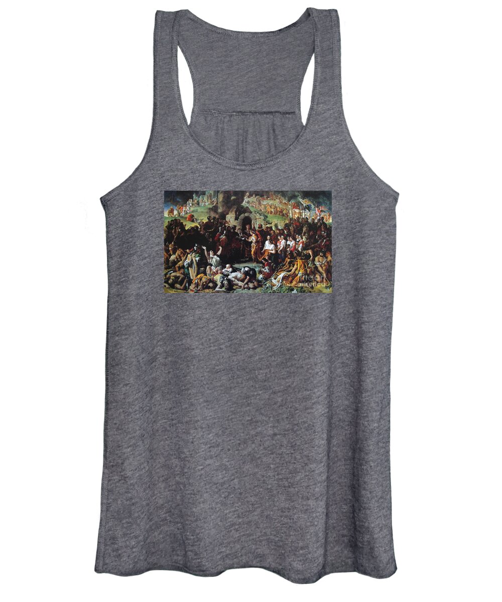 Daniel Maclise Women's Tank Top featuring the painting The Marriage of Strongbow and Aoife by Celestial Images