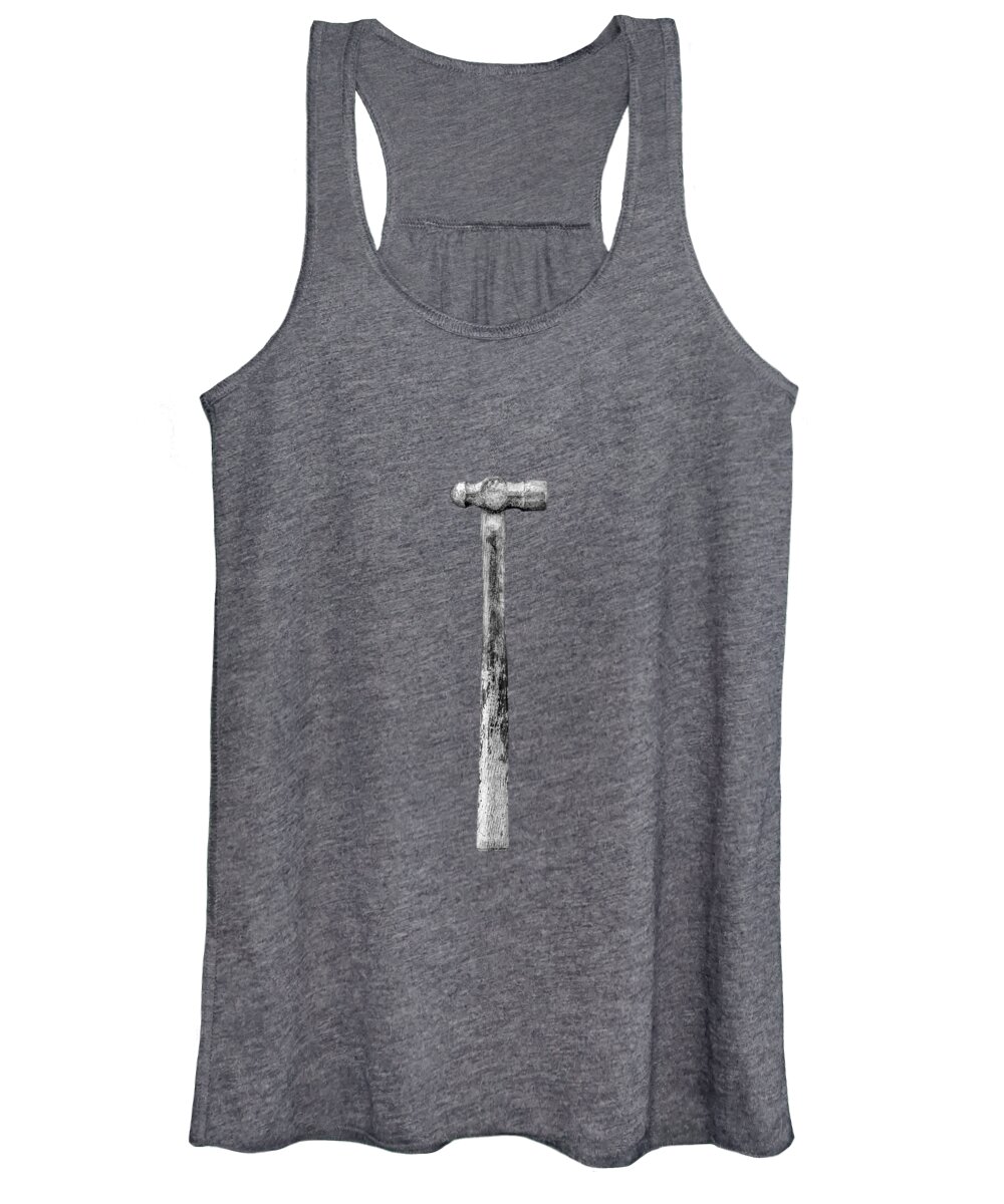 Background Women's Tank Top featuring the photograph Ball Peen Hammer by YoPedro