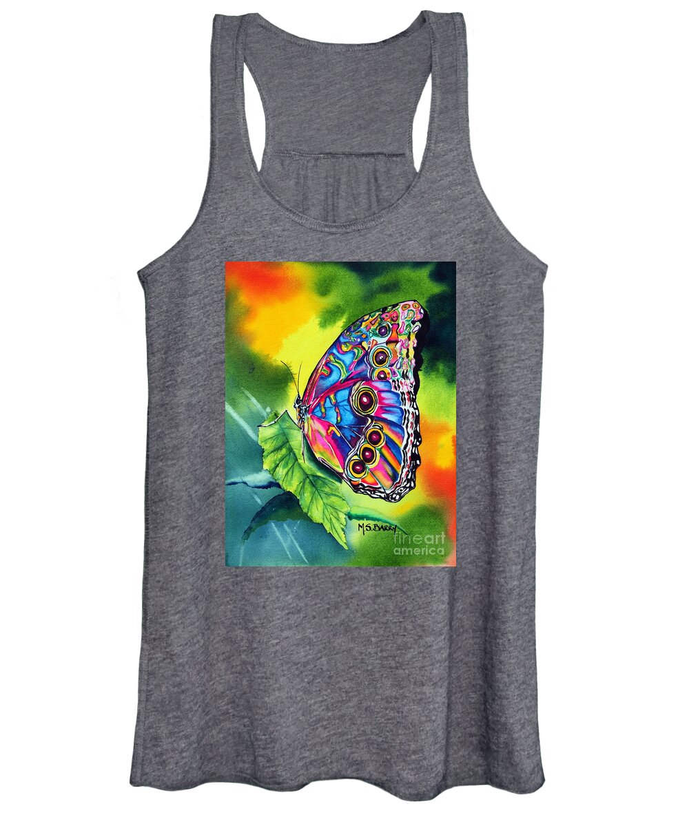 Butterfly Women's Tank Top featuring the painting Beatrice Butterfly #1 by Maria Barry