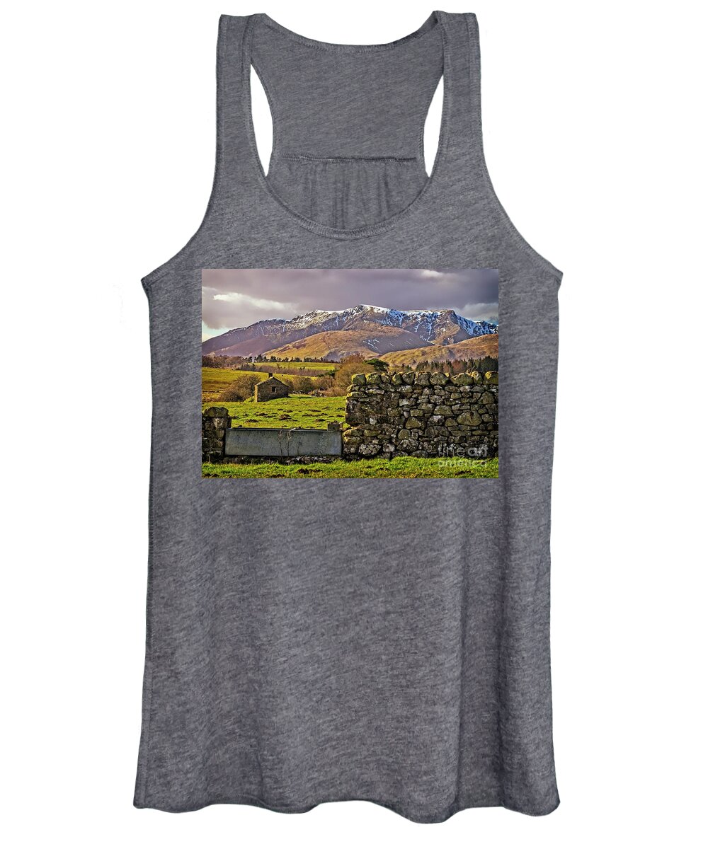 Blencathra Women's Tank Top featuring the photograph Blencathra Mountain Lake District #1 by Martyn Arnold