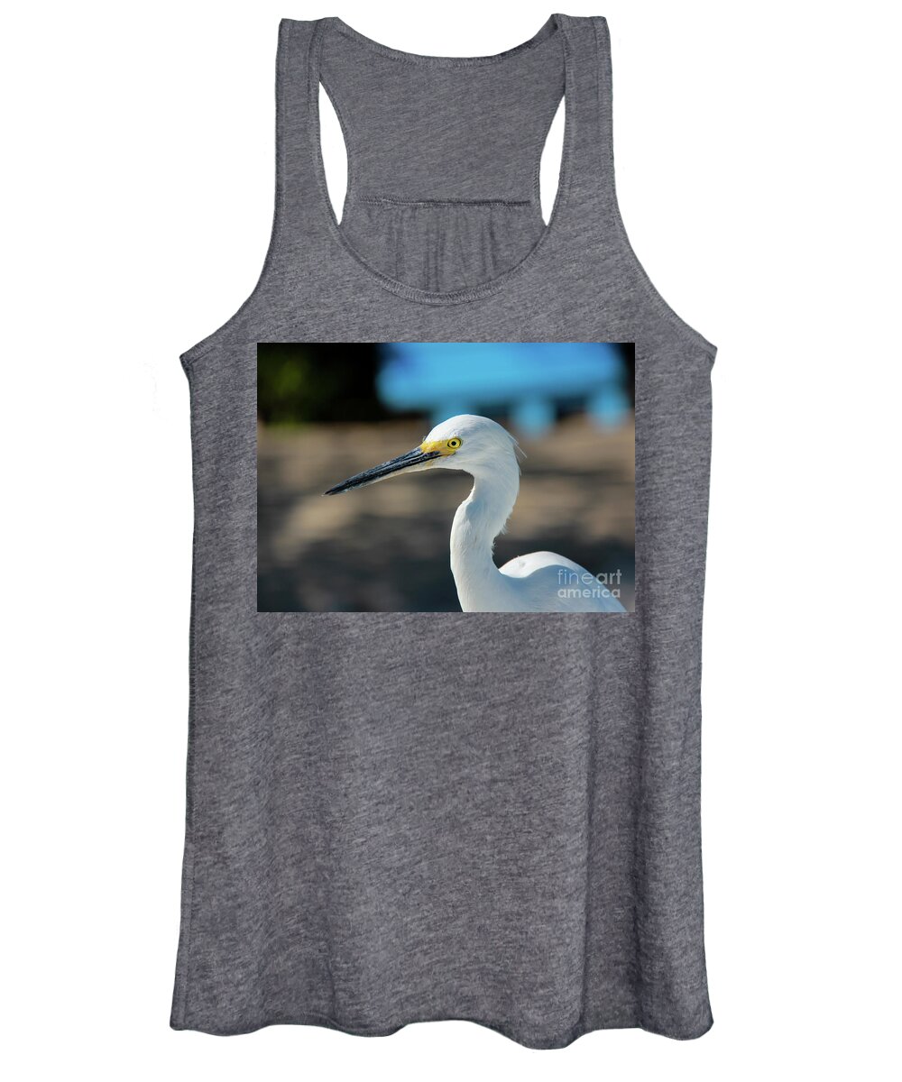 Egret Women's Tank Top featuring the photograph Egret #1 by SnapHound Photography