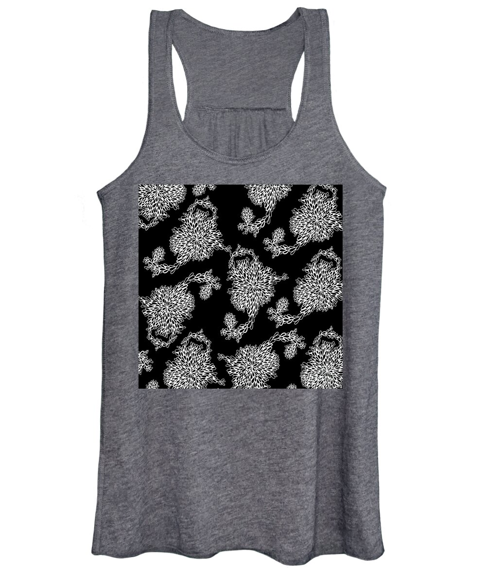Illustration Women's Tank Top featuring the digital art Floral Pattern #1 by HD Connelly