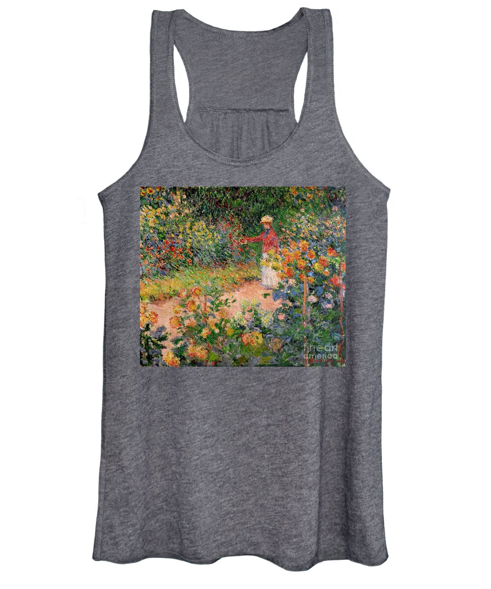 Garden Women's Tank Top featuring the painting Garden at Giverny by Claude Monet