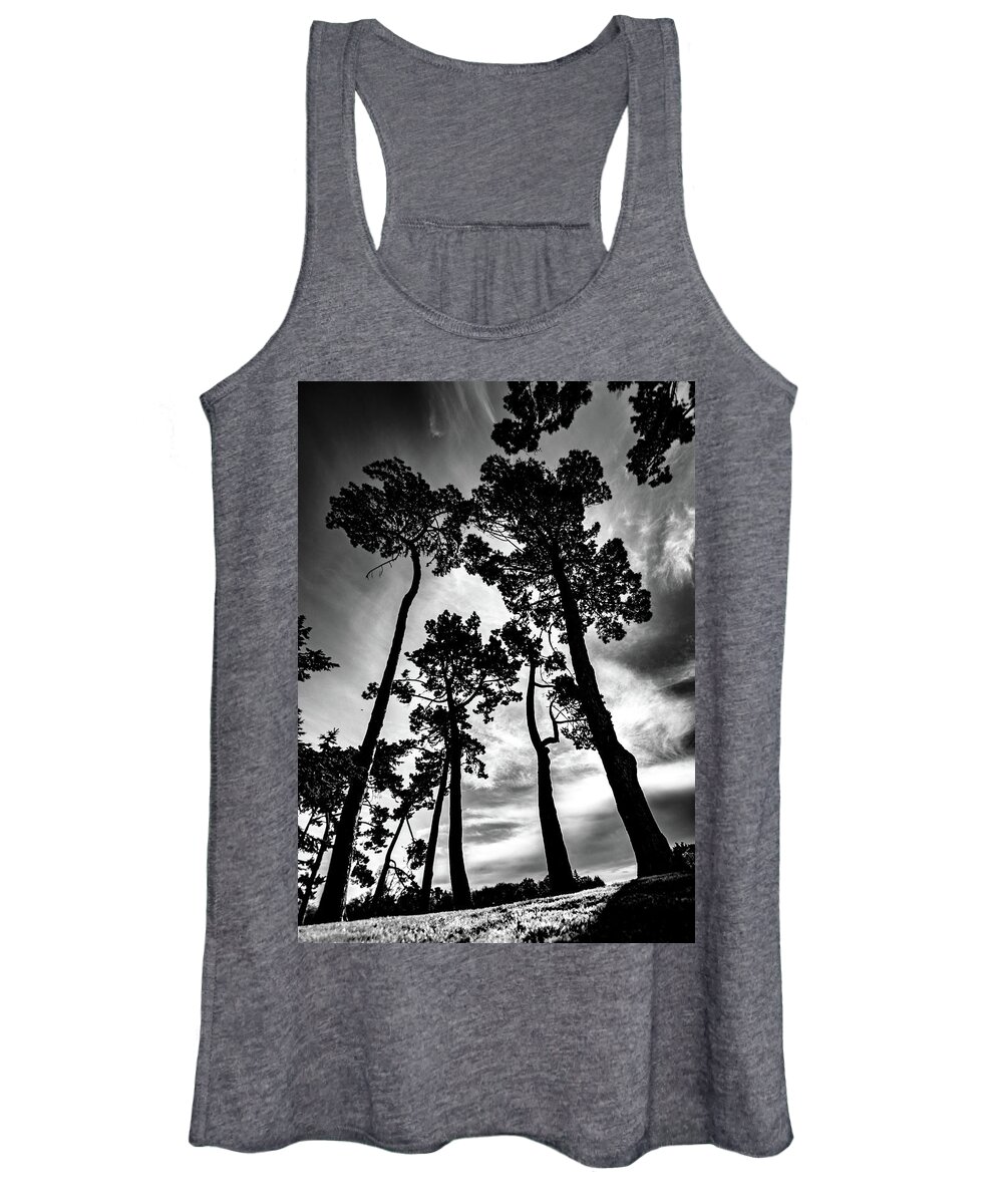 Tree Women's Tank Top featuring the photograph Leaning Trees by Roseanne Jones