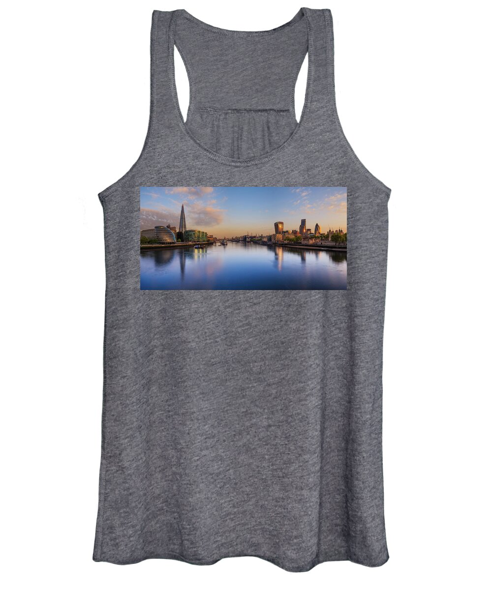 London Women's Tank Top featuring the photograph London Panorama by Rob Davies