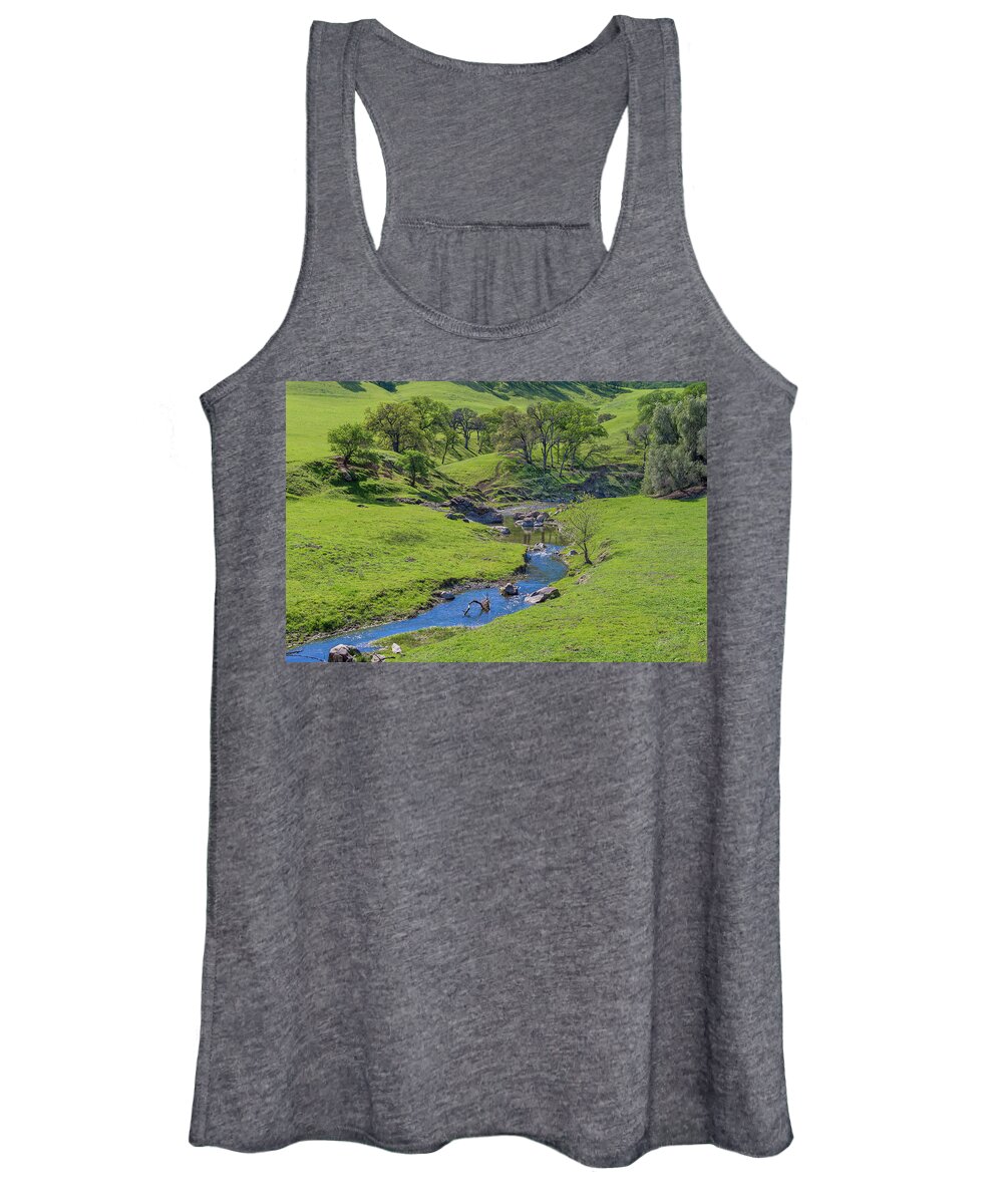 Brentwood Women's Tank Top featuring the photograph Marsh Creek #1 by Robin Mayoff