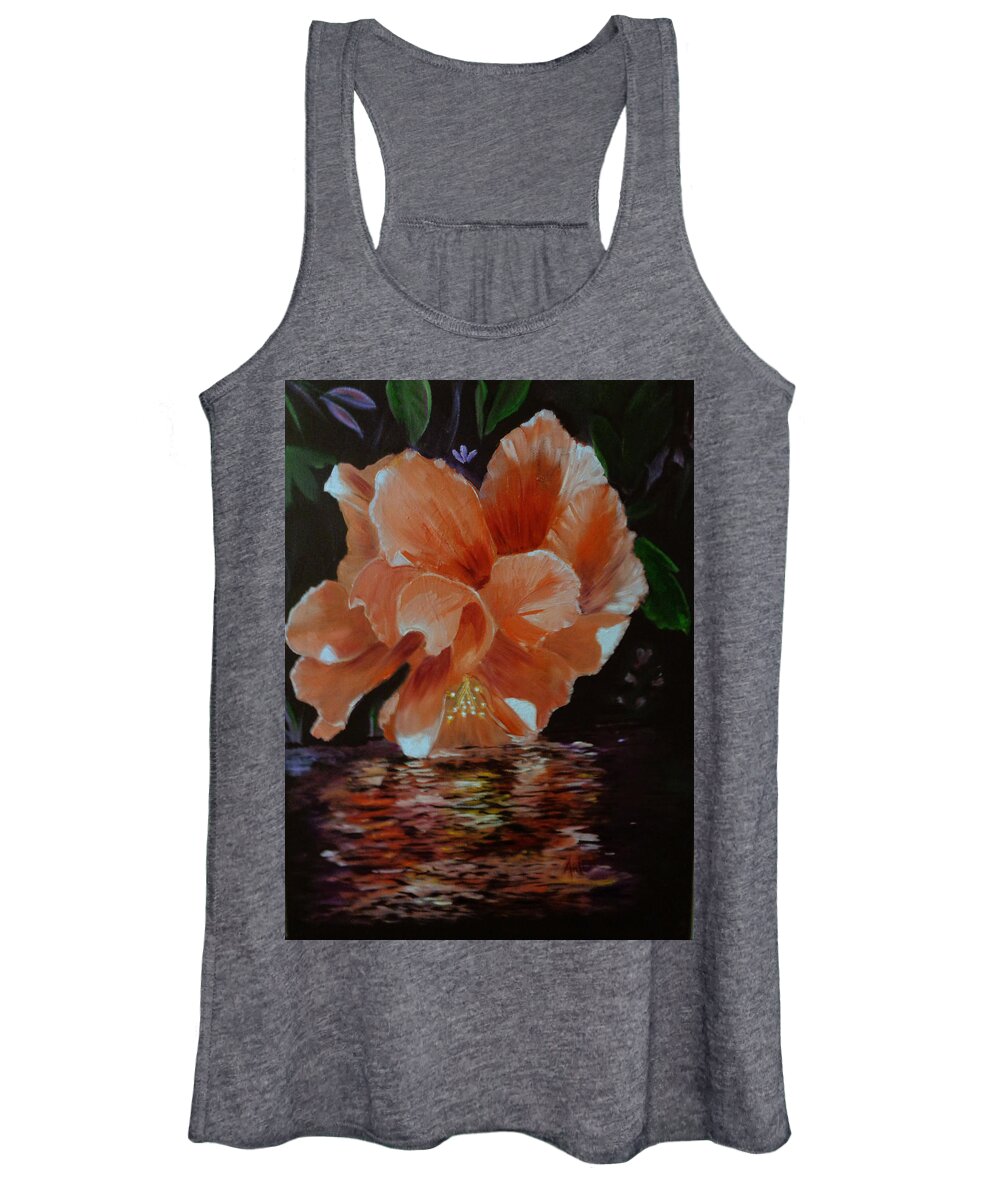Flowers Women's Tank Top featuring the painting My Hibiscus #1 by Arlen Avernian - Thorensen