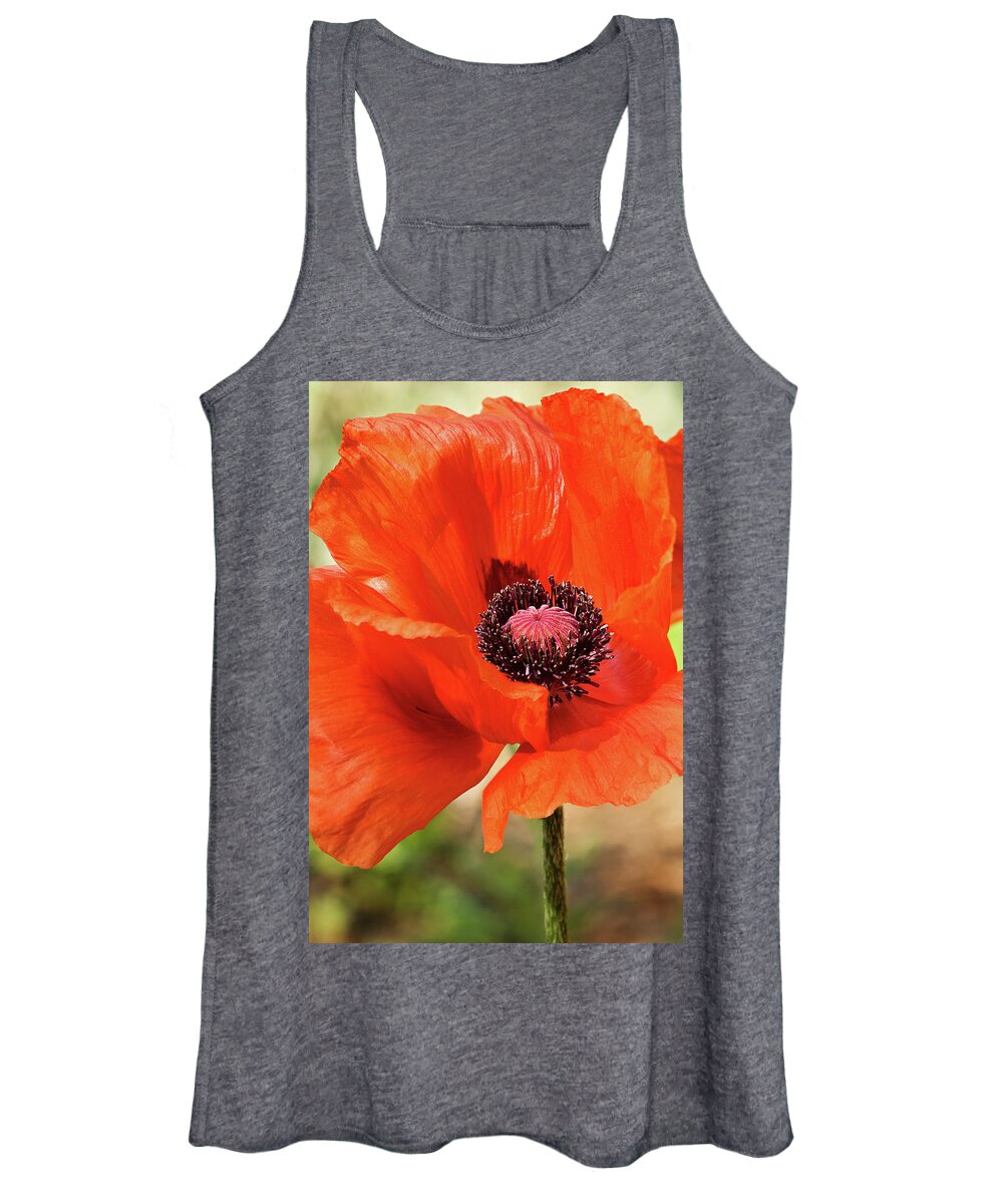 Poppy Women's Tank Top featuring the photograph On the Fringe #2 by Jill Love