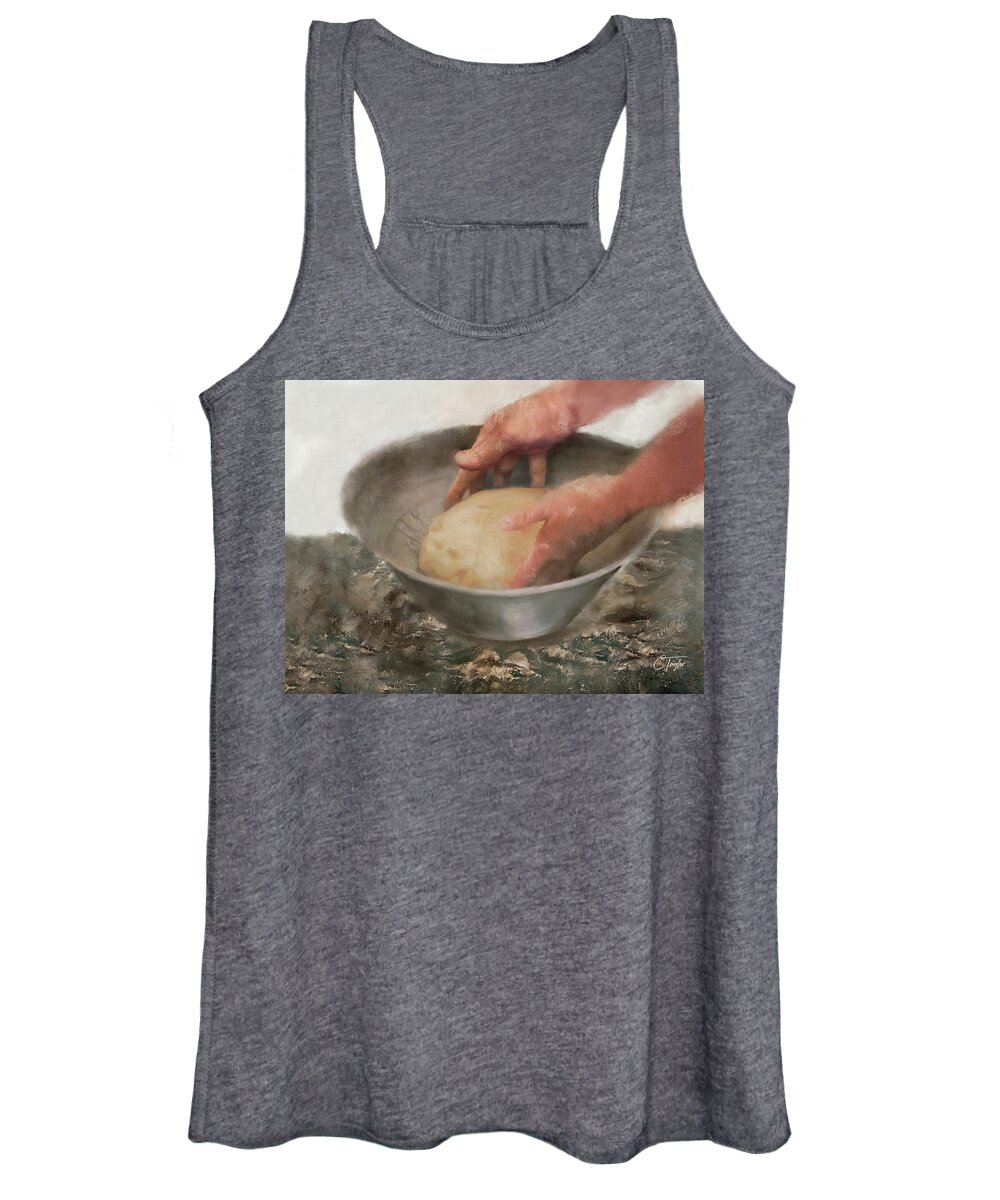Bread Baking Women's Tank Top featuring the mixed media Our Daily Bread #2 by Colleen Taylor