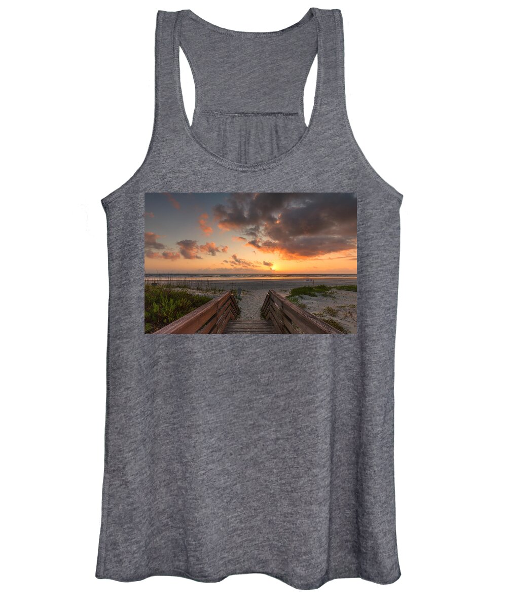 Ponce Inlet Women's Tank Top featuring the photograph Ponce de Leon Inlet Beach Path #2 by Stefan Mazzola