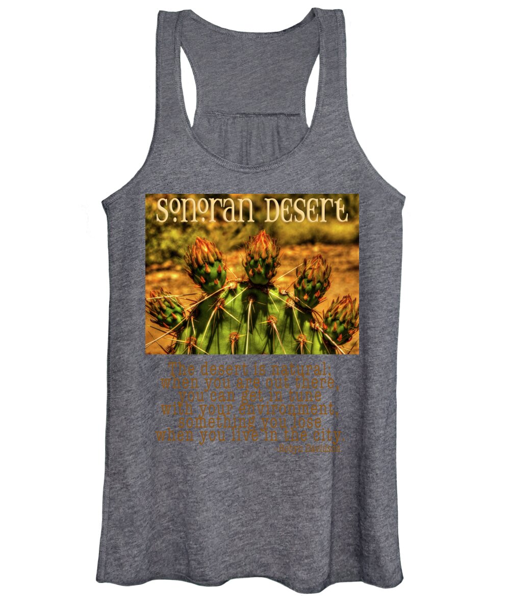 Arizona Women's Tank Top featuring the photograph Prickly Pear Cactus #1 by Roger Passman