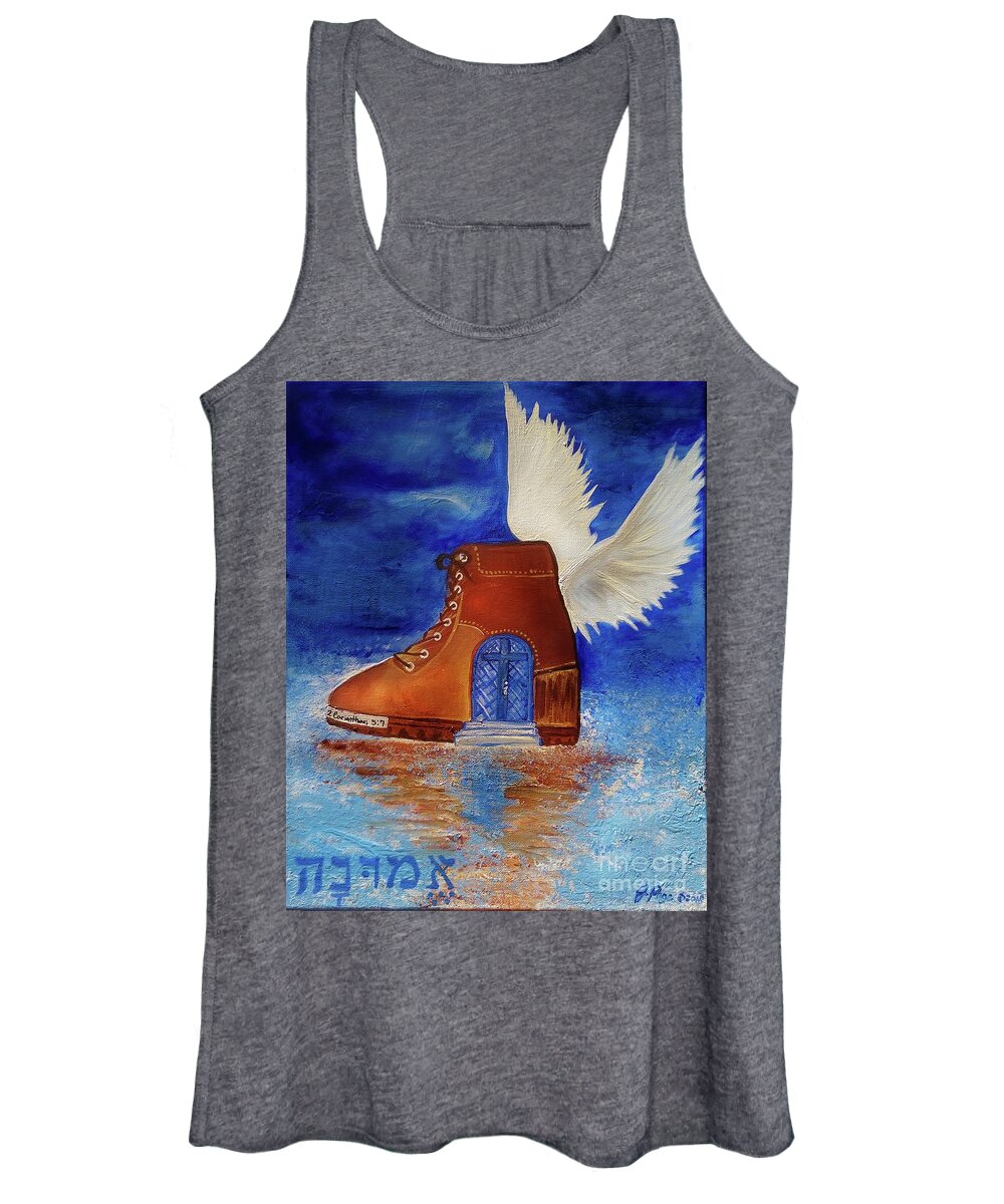 Jennifer Page Women's Tank Top featuring the painting Walk by Faith #1 by Jennifer Page
