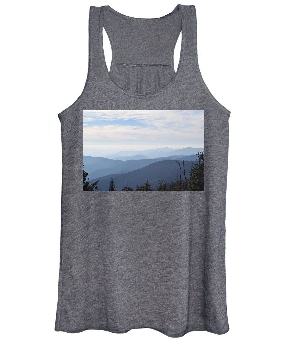 Smoky Women's Tank Top featuring the photograph Smoky Mountains #11 by Curtis Krusie