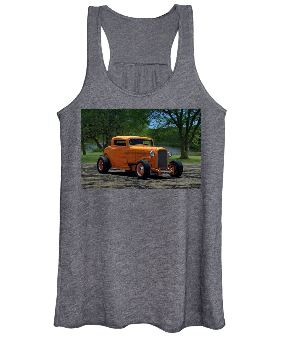 1932 Women's Tank Top featuring the photograph 1932 Ford Coupe Hot Rod by Tim McCullough
