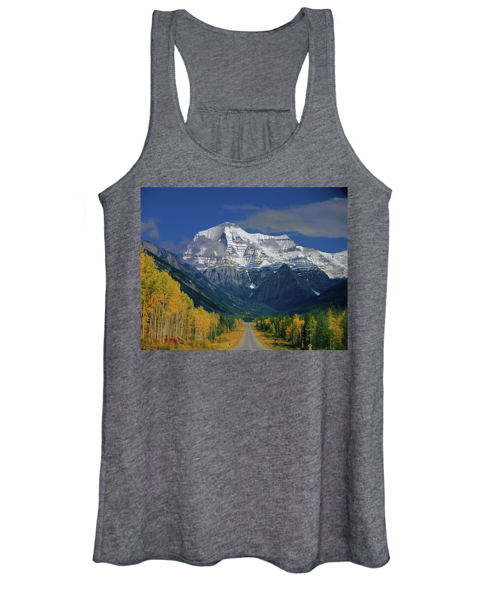 Mt. Robson Women's Tank Top featuring the photograph 1M2441-H Mt. Robson and Yellowhead Highway H by Ed Cooper Photography