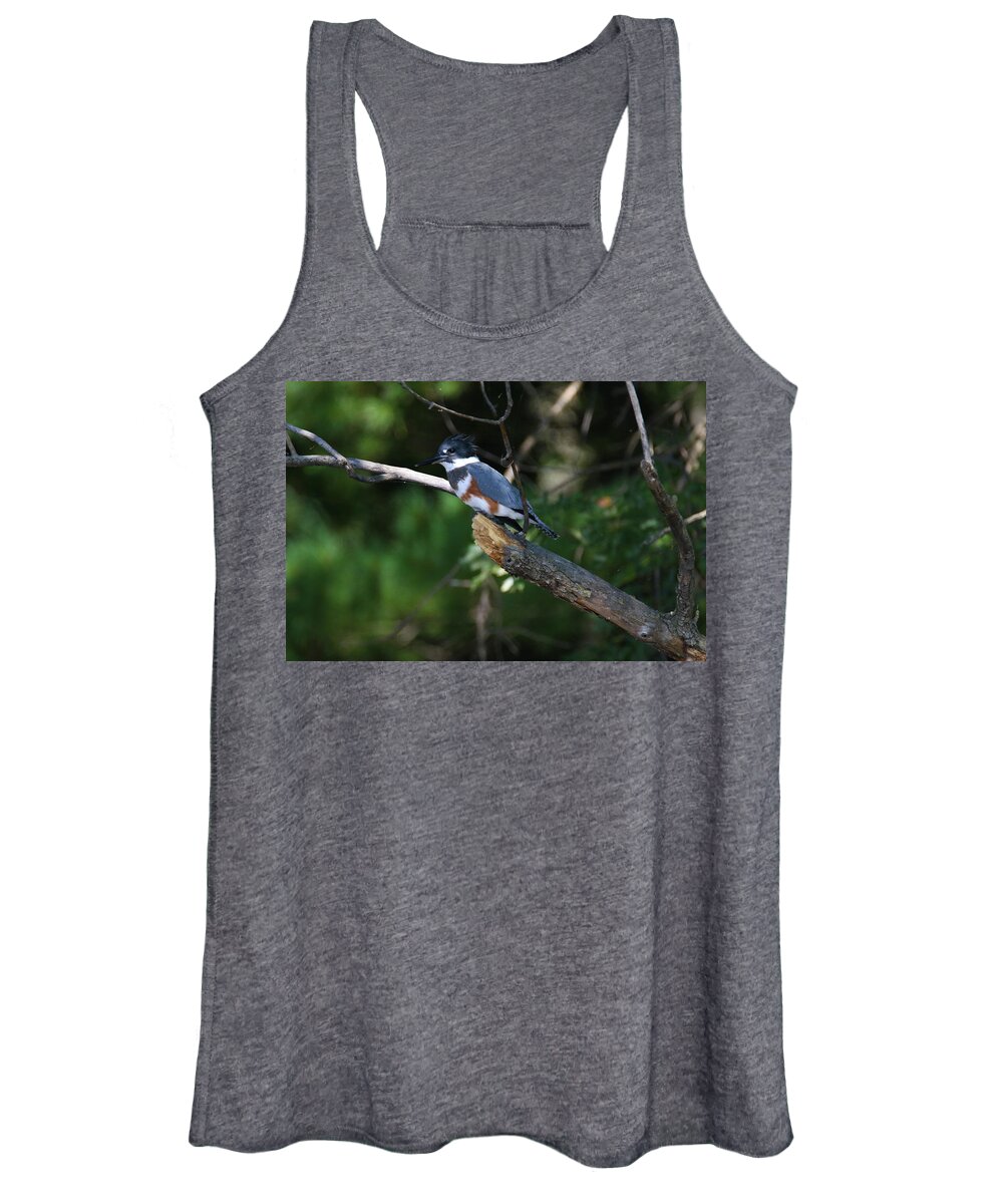 Women's Tank Top featuring the photograph Belted Kingfisher #2 by Brook Burling