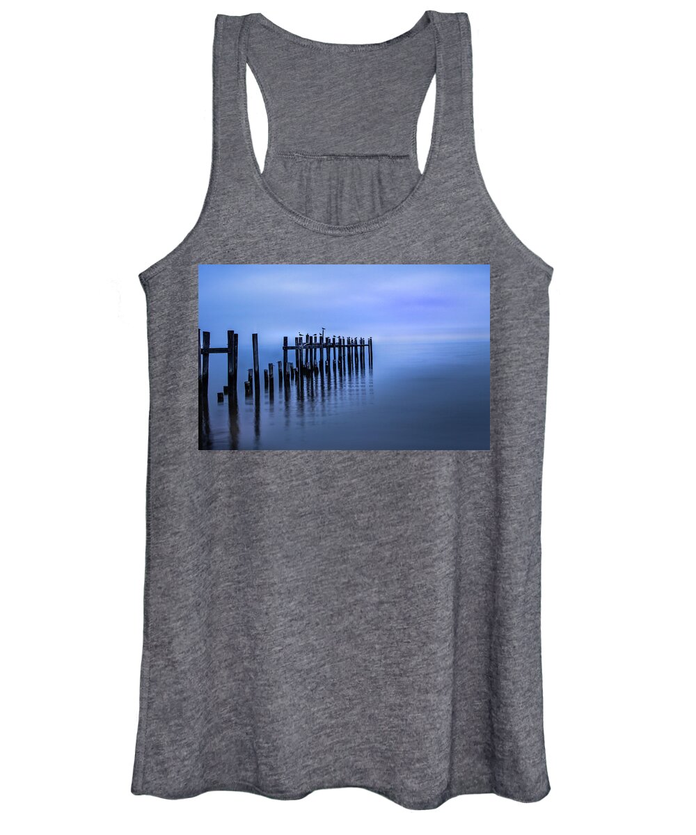 Kemah Women's Tank Top featuring the photograph Colorful Overcast at Twilight by James Woody