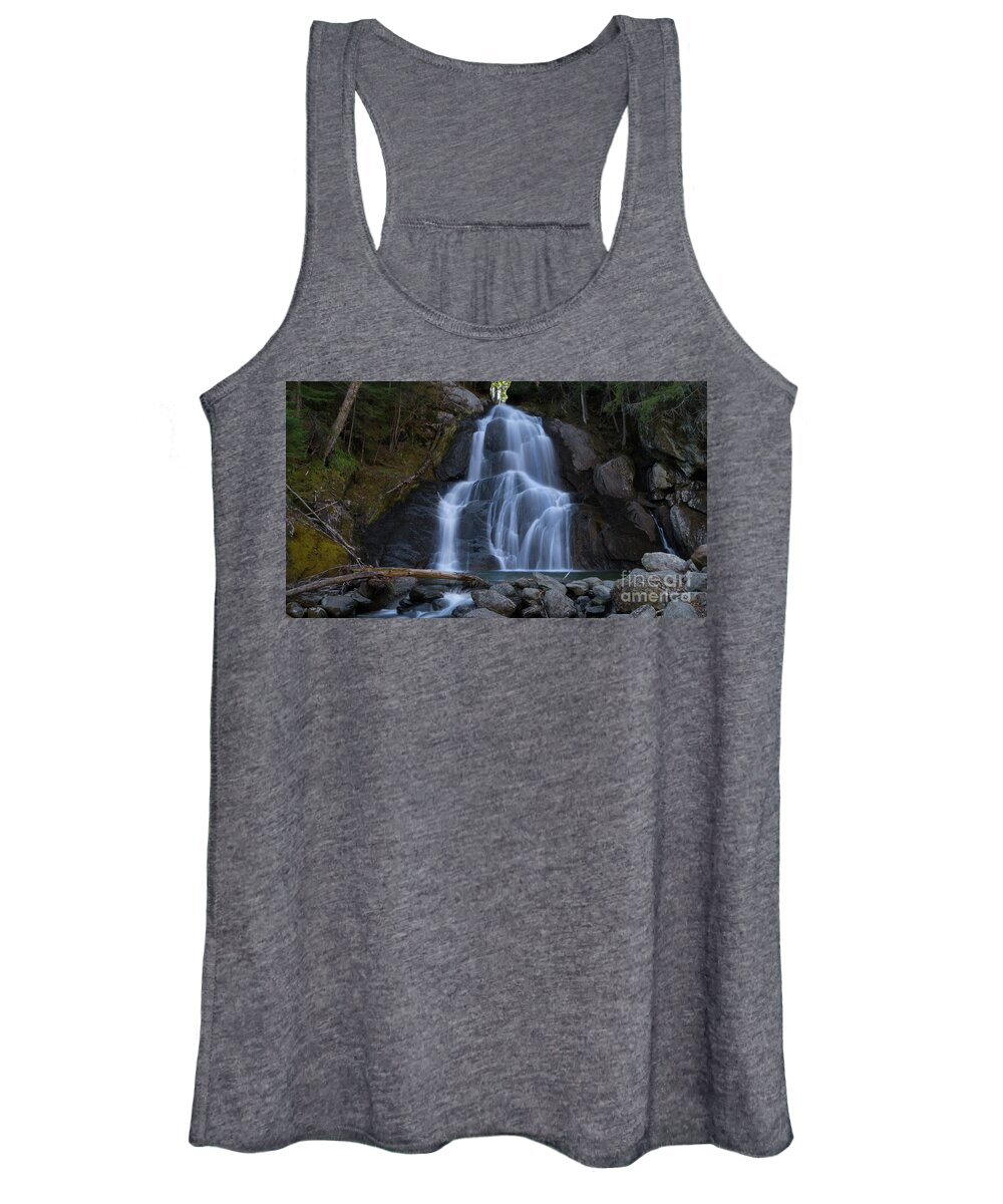 Vermont Women's Tank Top featuring the photograph Moss Glen Falls #4 by Scenic Vermont Photography