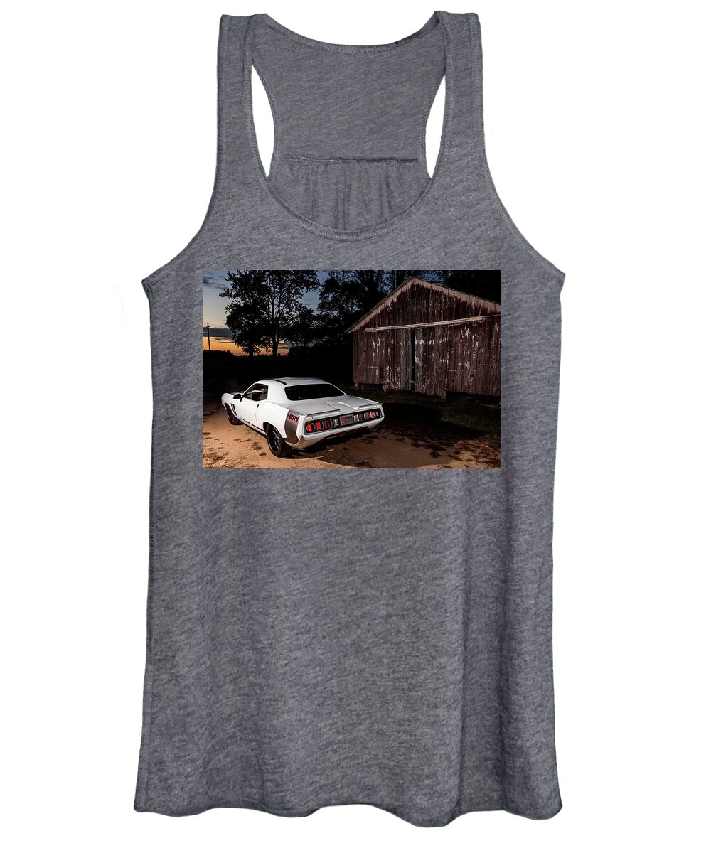 Plymouth Barracuda Women's Tank Top featuring the photograph Plymouth Barracuda #2 by Jackie Russo