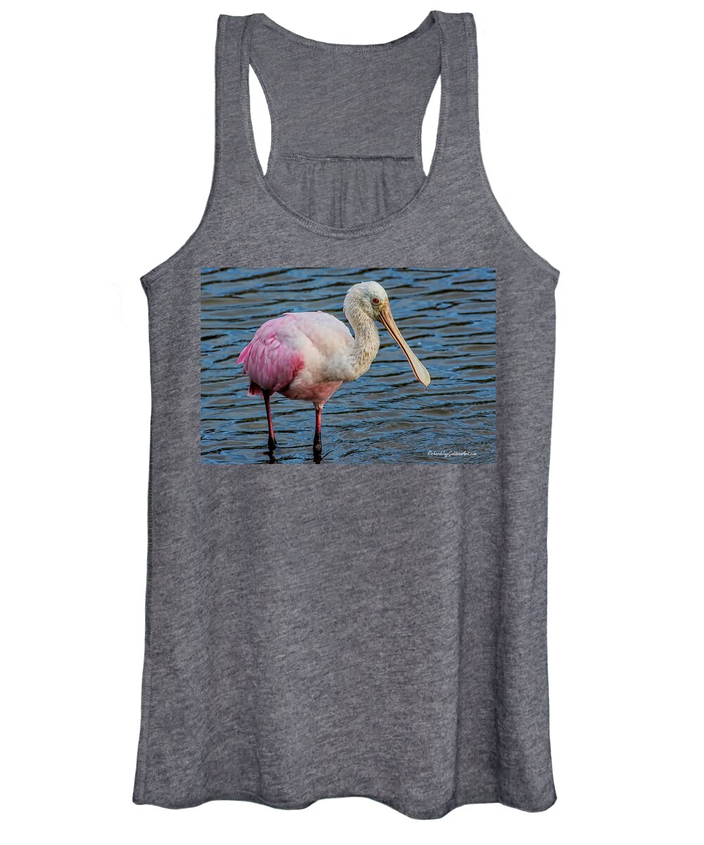 Roseate Women's Tank Top featuring the photograph Roseate Spoonbill 1 by Richard Goldman