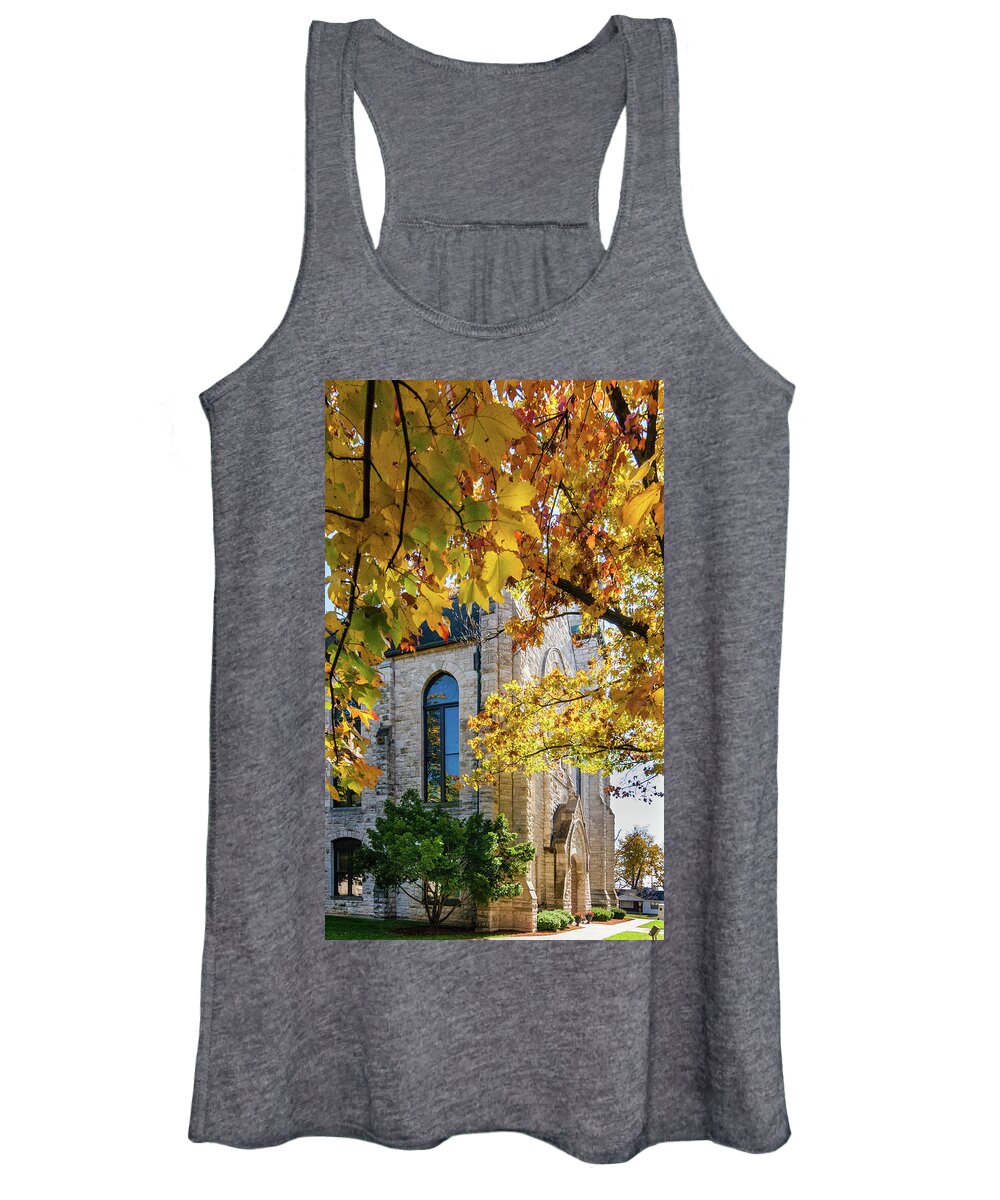 Stone Women's Tank Top featuring the photograph Stone Chapel Fall #2 by Allin Sorenson