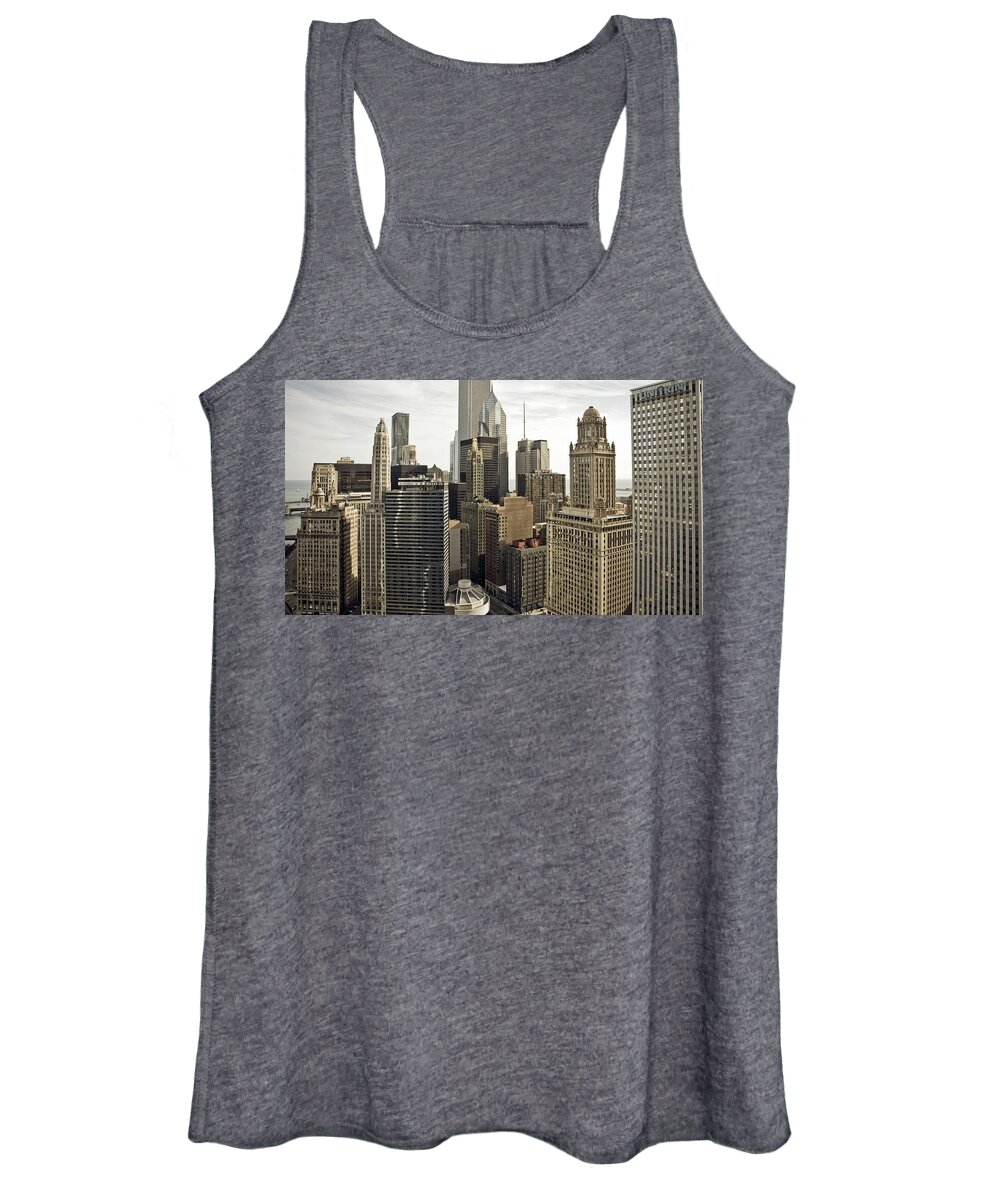 Chicago Women's Tank Top featuring the digital art Chicago #3 by Maye Loeser