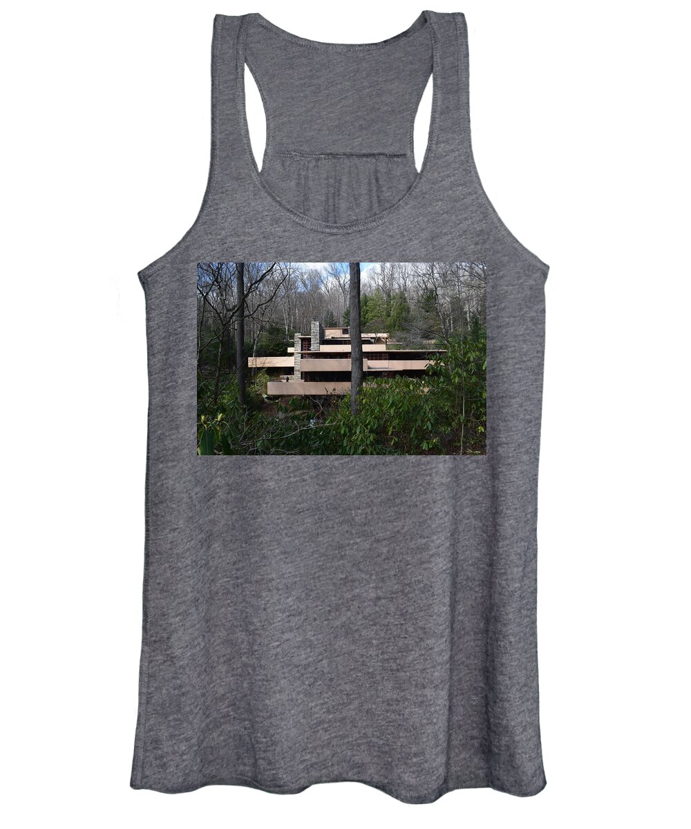 Falling Water Women's Tank Top featuring the photograph Fallingwater #3 by Curtis Krusie
