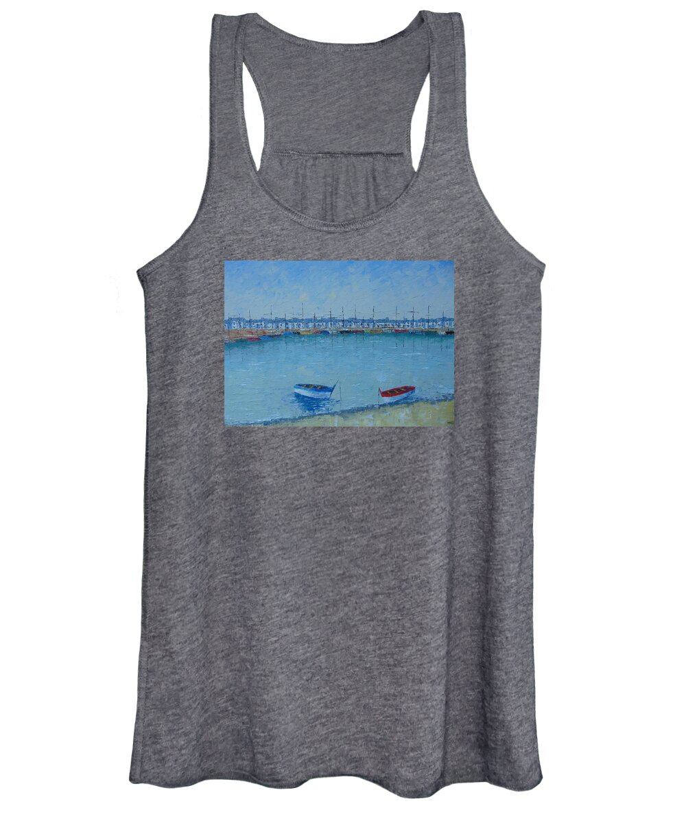 Provence Women's Tank Top featuring the painting Honfleur Normandy #3 by Frederic Payet