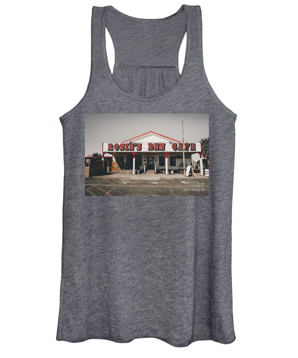 Arizona Women's Tank Top featuring the photograph Rosies Den Cafe  #3 by Iryna Liveoak