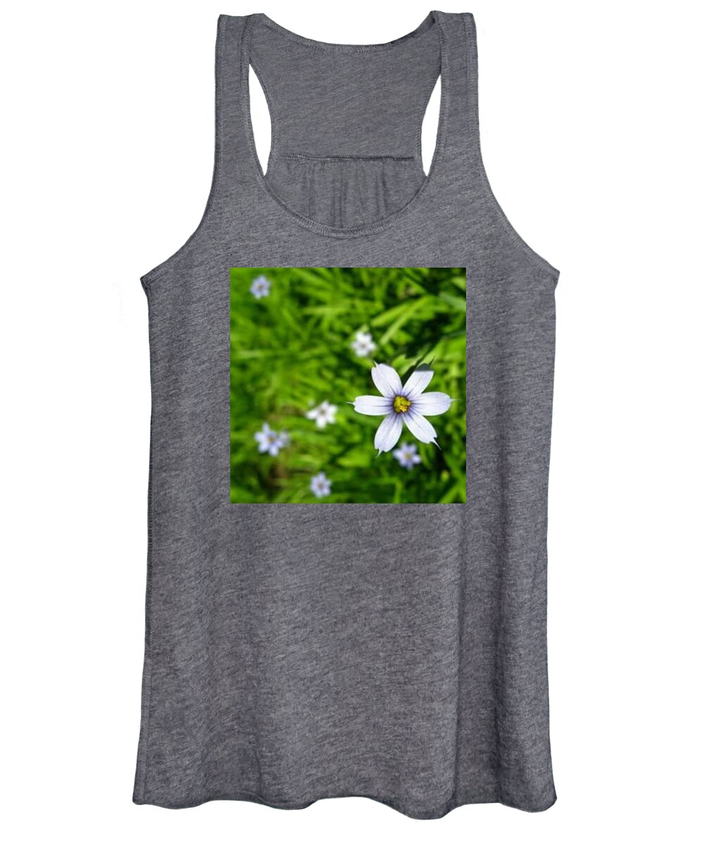 Nature Women's Tank Top featuring the photograph White Flower by Angela Zalameda