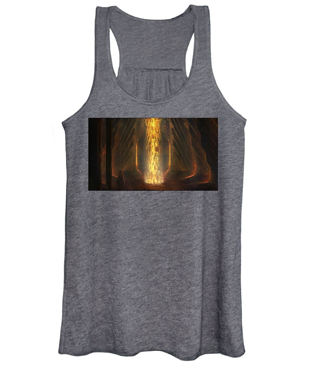 Video Game Women's Tank Top featuring the digital art Video Game #39 by Maye Loeser