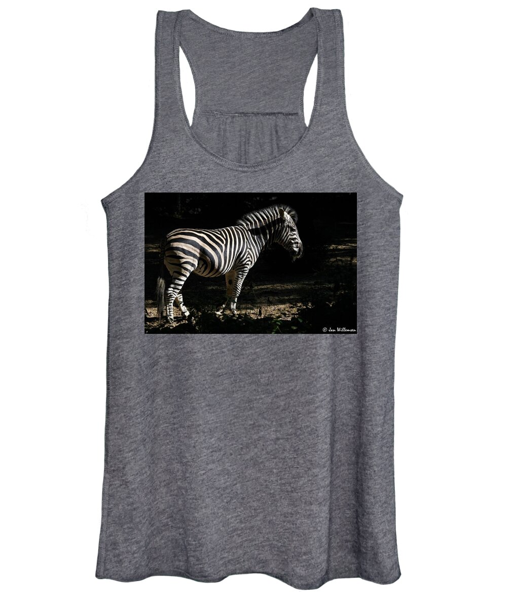 Zebra Women's Tank Top featuring the photograph Zebra #5 by Jackie Russo