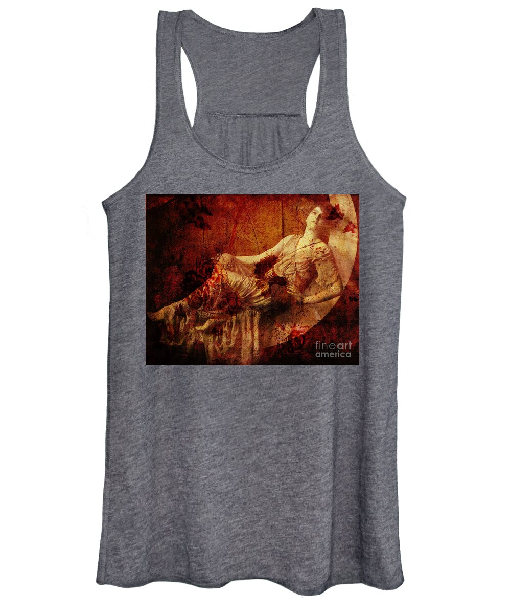 Nostalgic Seduction Women's Tank Top featuring the photograph Winsome Woman #66 by Chris Andruskiewicz