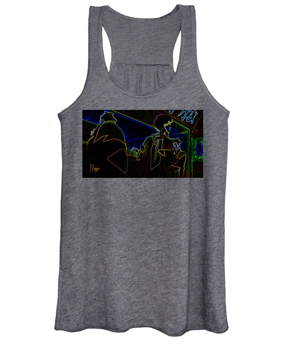 Anime Women's Tank Top featuring the digital art Anime #8 by Maye Loeser
