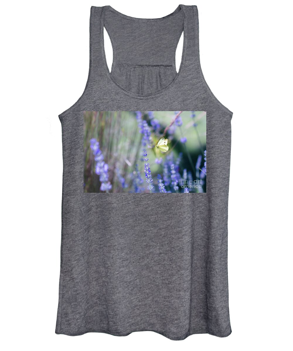 Animal Women's Tank Top featuring the photograph Pieris brassicae, the large white, also called cabbage butterfly #8 by Amanda Mohler