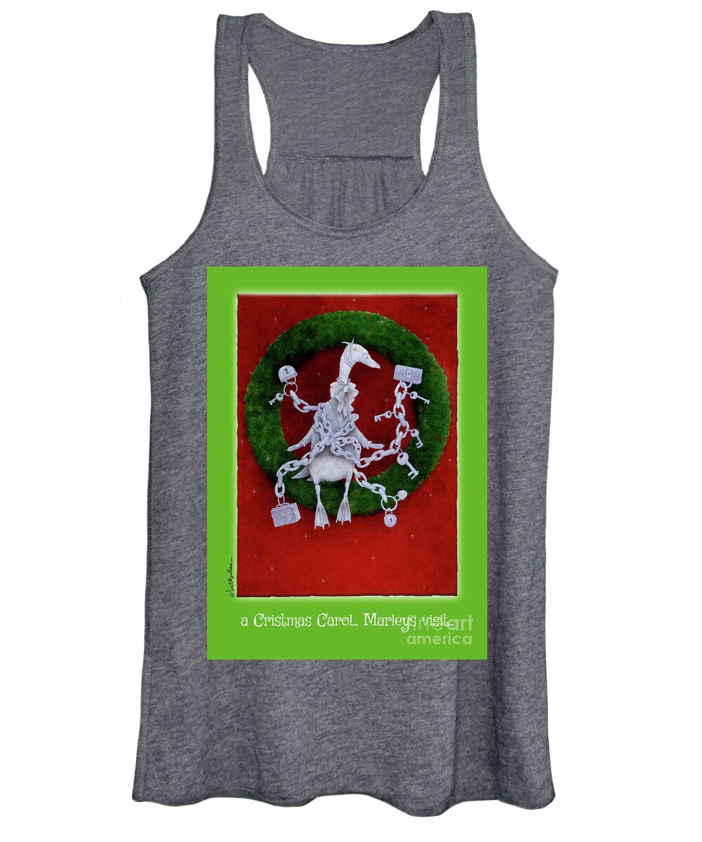 Will Bullas Women's Tank Top featuring the painting a Christmas Carol... Marley's visit... by Will Bullas