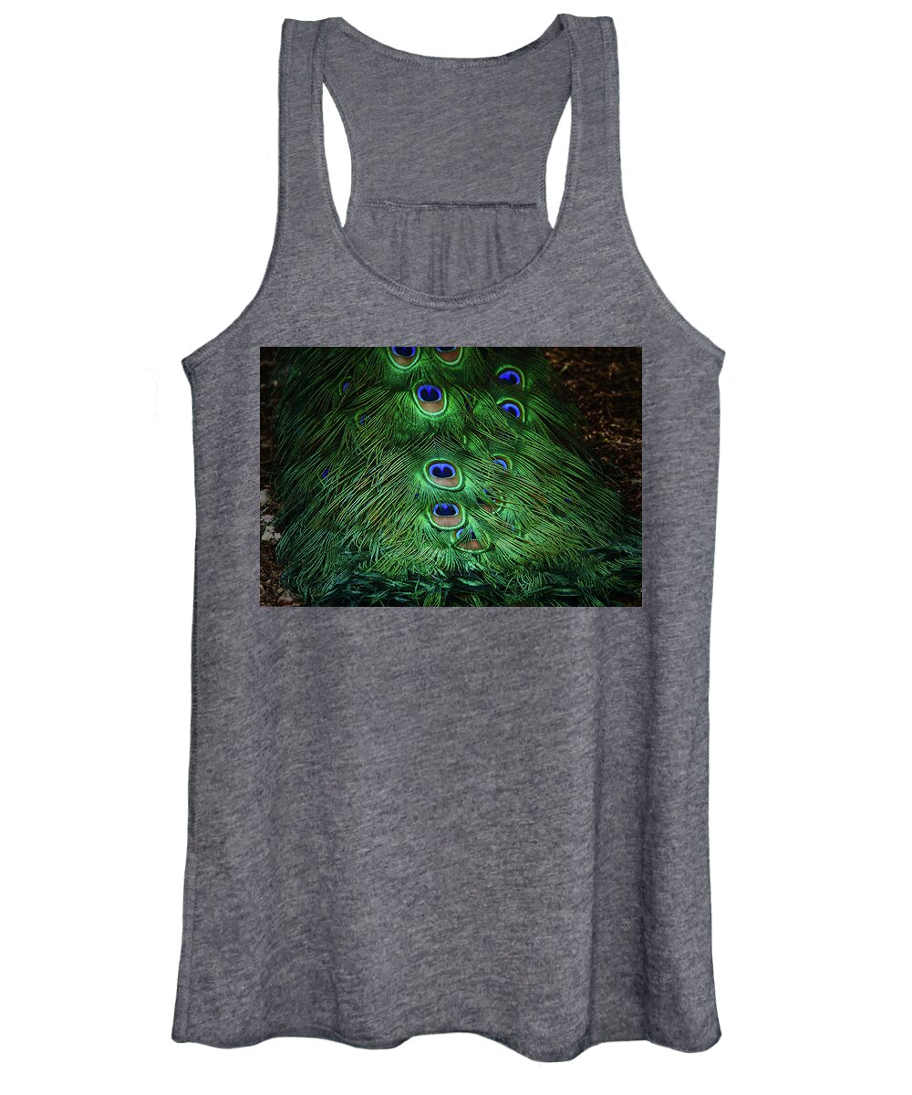 Peacocks Women's Tank Top featuring the photograph A Different Point Of View by Elaine Malott